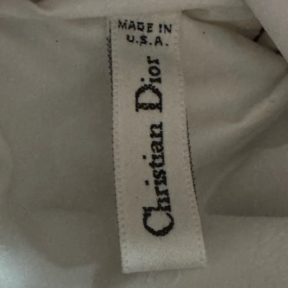 Adorable vintage Dior Black and White Striped Cosmetic Bag